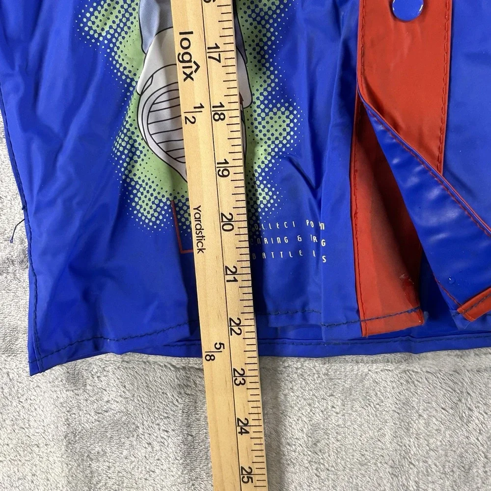 Vintage Pokemon Kids Raincoat‎ Sz 5 Rain Blue Jacket 1990's Retro Gamer READ